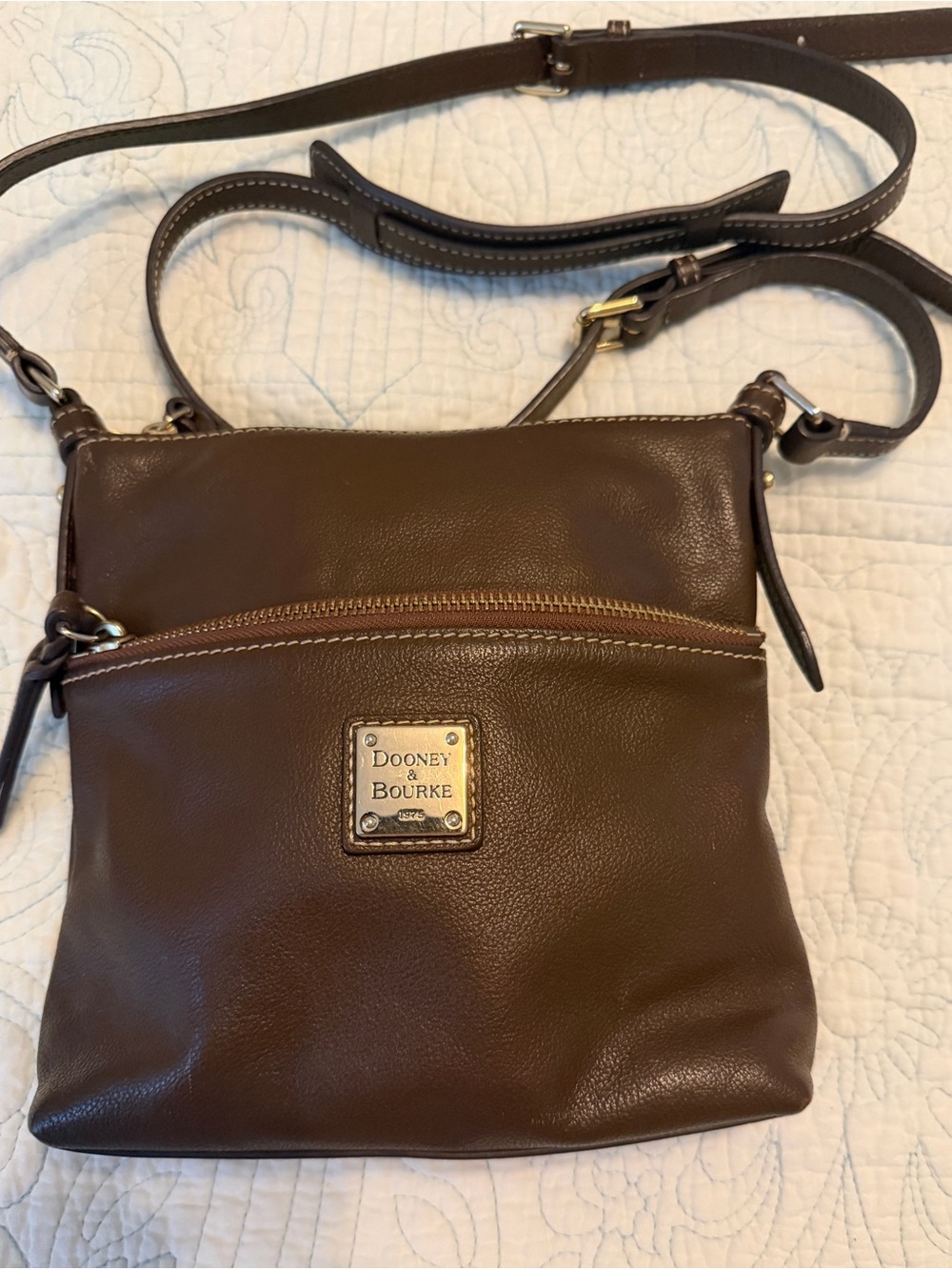 Dooney & Bourke Dark Brown Leather Crossbody Bag